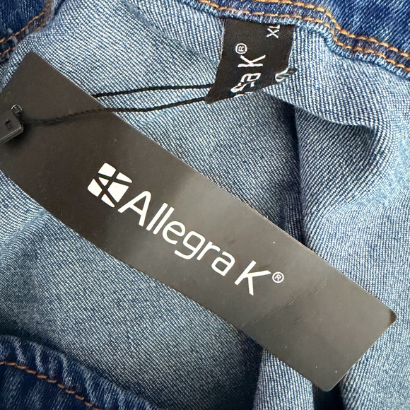 Allegra K Blue Denim Crop Top - Picture 10 of 10